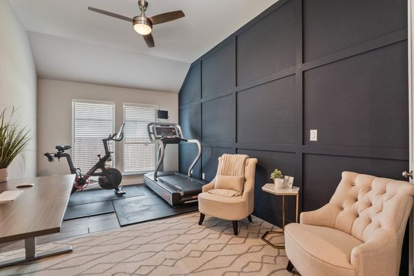Fitness Equipment, Interior, Wood Texture Flooring