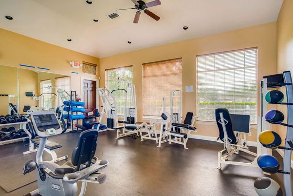 Fitness Equipment, Gym, Interior, Recessed Lighting