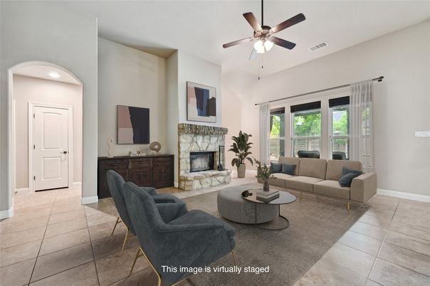 Fireplace, Interior, Living room, Recessed Lighting
