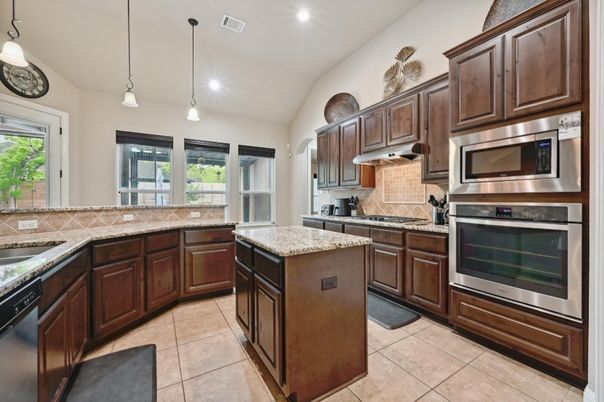 Interior, Kitchen, Pendant Lights, Recessed Lighting, Stainless Steel Appliances