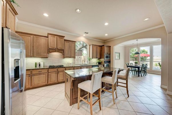 Dining room, Interior, Kitchen, Recessed Lighting, Stainless Steel Appliances