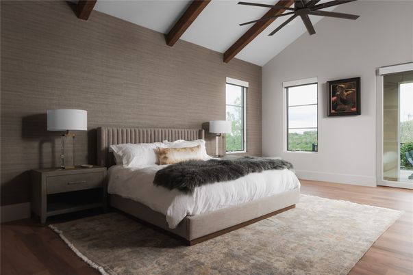 Bedroom, Interior, Wooden Beams, Wood Texture Flooring