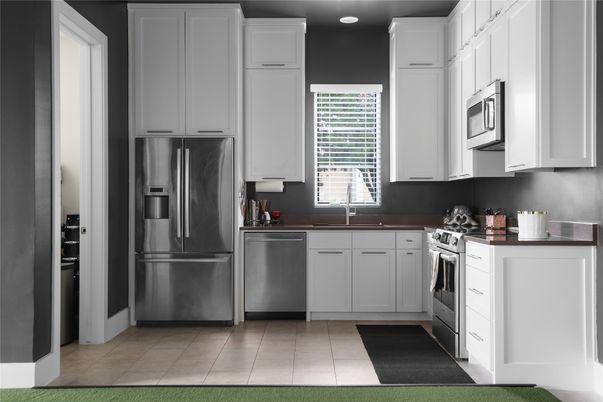 Interior, Kitchen, Recessed Lighting, Stainless Steel Appliances