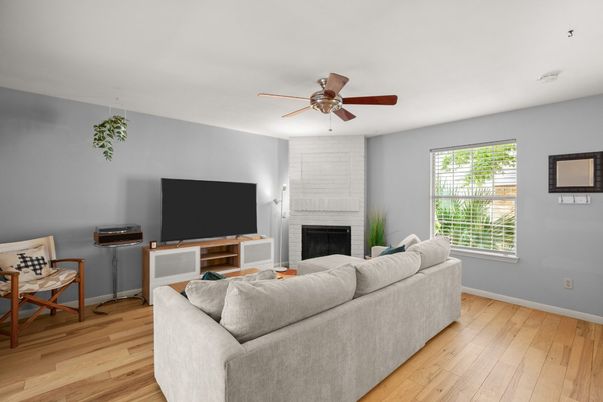 Fireplace, Interior, Living room, Wood Texture Flooring