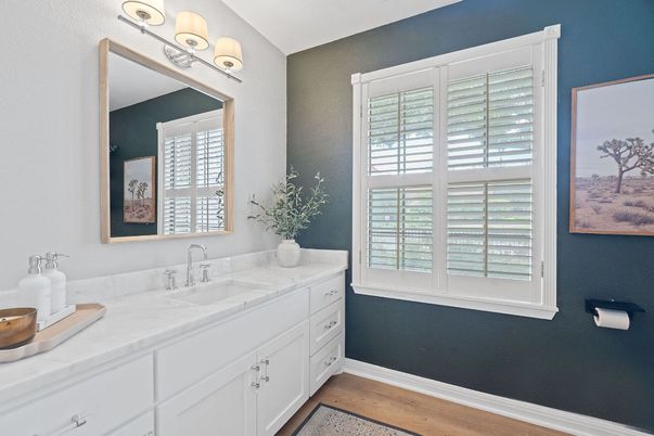 Bathroom, Dual Sink Vanities, Interior, Wood Texture Flooring