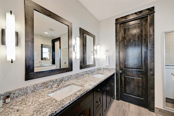 Bathroom, Dual Sink Vanities, Interior, Wood Texture Flooring
