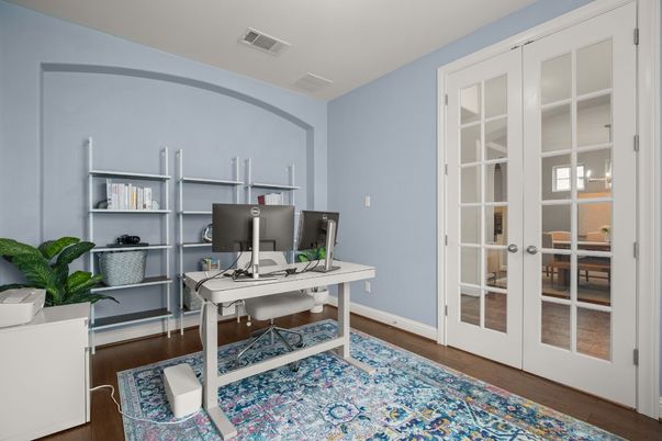 Home Office, Interior, Wood Texture Flooring