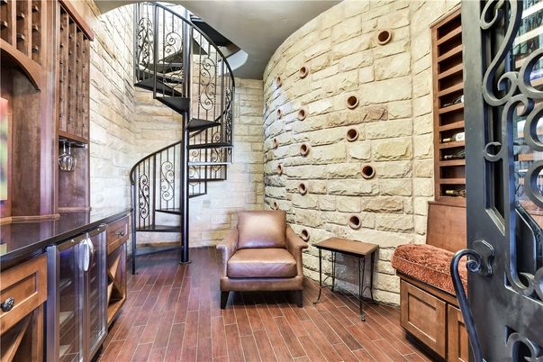 Interior, Stone Walls, Wood Texture Flooring
