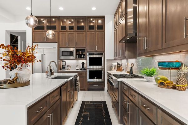 Interior, Kitchen, Pendant Lights, Recessed Lighting, Stainless Steel Appliances