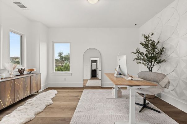Home Office, Interior, Wood Texture Flooring