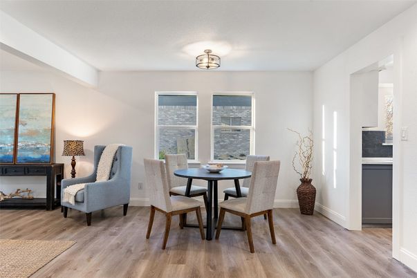 Dining room, Interior, Wood Texture Flooring