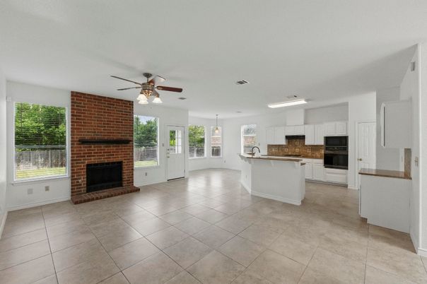 Fireplace, Interior, Kitchen, Stone Walls