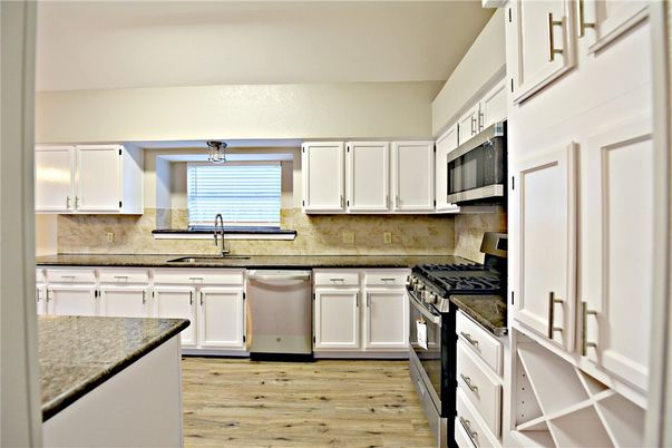 Interior, Kitchen, Wood Texture Flooring