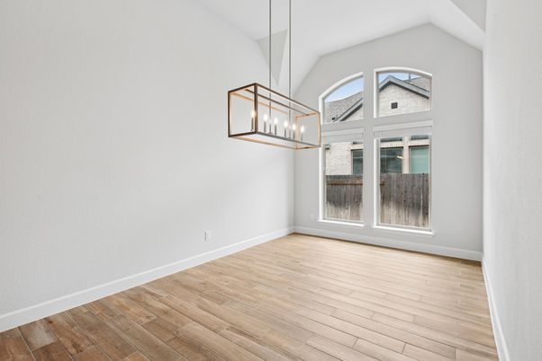 Empty room, Interior, Pendant Lights, Wood Texture Flooring