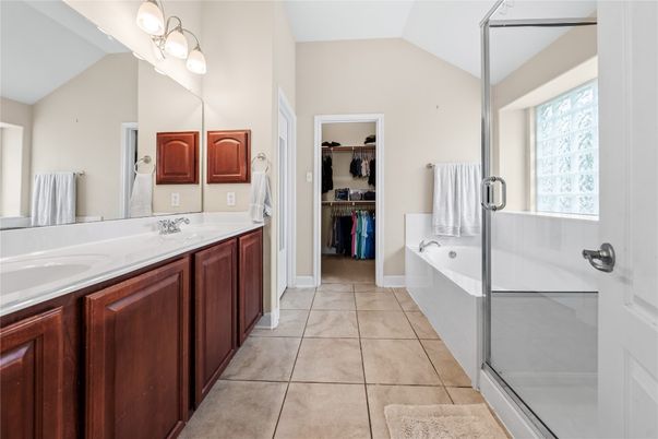 Bathroom, Dual Sink Vanities, Glass Shower, Interior, Walk-in Closets
