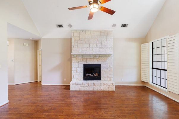 Empty room, Fireplace, Interior, Wood Texture Flooring