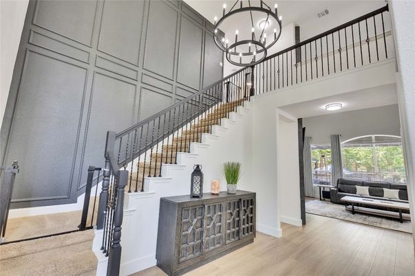 Chandelier, Interior, Wood Texture Flooring