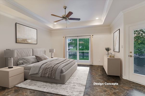 Bedroom, Interior, Recessed Lighting