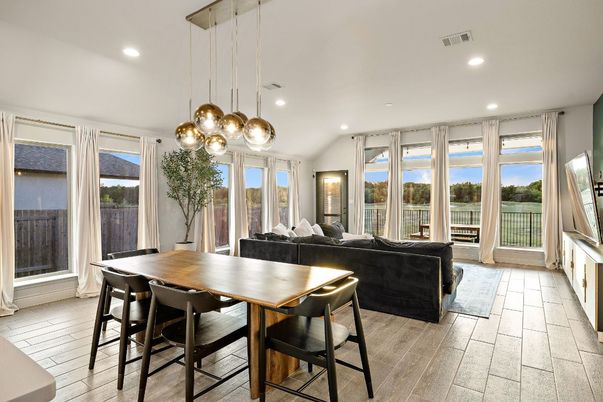 Dining room, Interior, Living room, Pendant Lights, Recessed Lighting