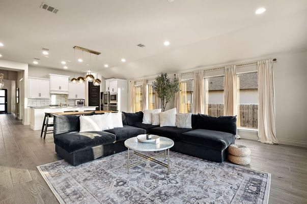 Interior, Kitchen, Living room, Pendant Lights, Recessed Lighting, Stainless Steel Appliances, Wood Texture Flooring