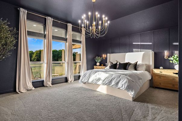 Bedroom, Chandelier, Interior