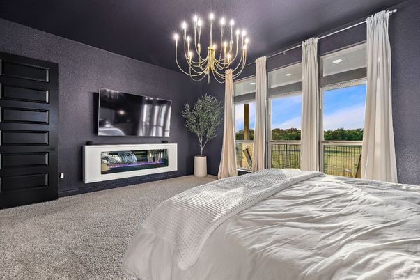 Bedroom, Chandelier, Interior