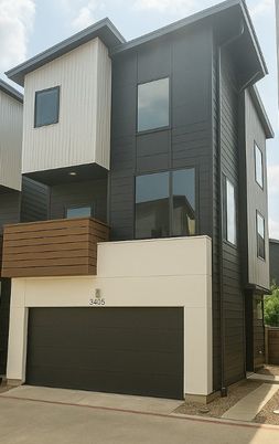 Attached, Exterior, Facade, Modern