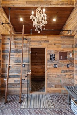 Chandelier, Interior, Recessed Lighting, Sauna Room