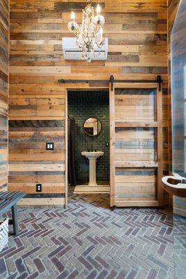 Chandelier, Interior, Wooden Walls