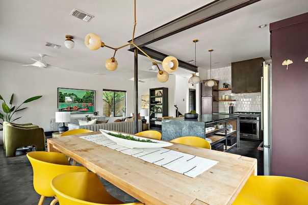 Dining room, Interior, Kitchen, Living room, Pendant Lights