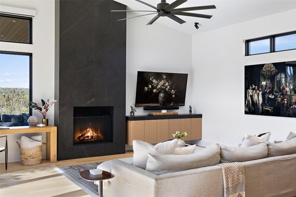 Fireplace, Interior, Living room, Wood Texture Flooring