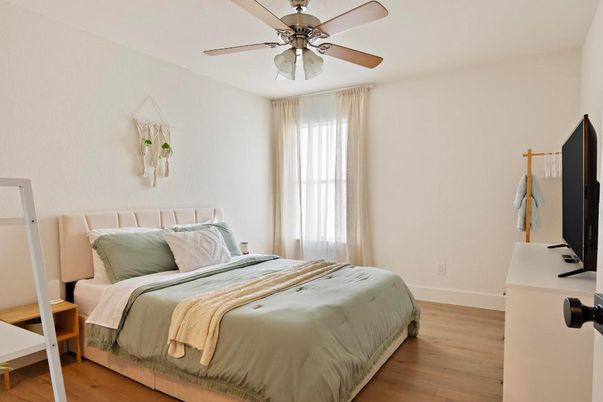 Bedroom, Interior, Wood Texture Flooring