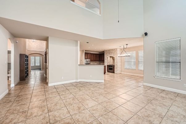 Fireplace, Interior, Kitchen, Pendant Lights, Recessed Lighting