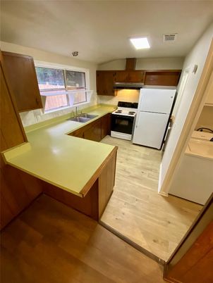 Interior, Kitchen, Wood Texture Flooring