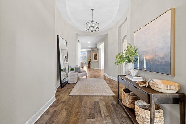 Chandelier, Interior, Recessed Lighting, Wood Texture Flooring