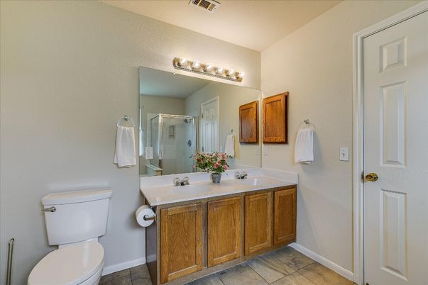 Bathroom, Dual Sink Vanities, Glass Shower, Interior