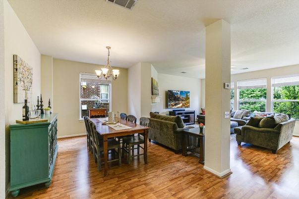Chandelier, Dining room, Interior, Living room, Wood Texture Flooring