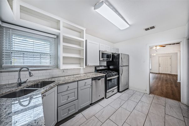 Interior, Kitchen, Wood Texture Flooring