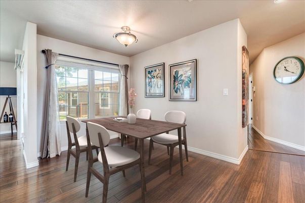 Dining room, Interior, Wood Texture Flooring
