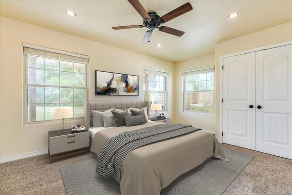 Bedroom, Interior, Recessed Lighting