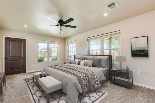 Bedroom, Interior, Recessed Lighting