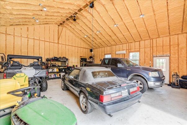 Garage, Interior, Wooden Ceilings, Wooden Walls