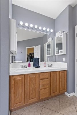 Bathroom, Dual Sink Vanities, Interior, Tile Countertops