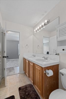 Bathroom, Dual Sink Vanities, Interior, Tile Countertops