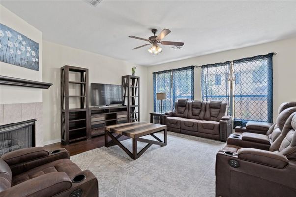 Home Theatre Room, Fireplace, Interior, Living room, Wood Texture Flooring