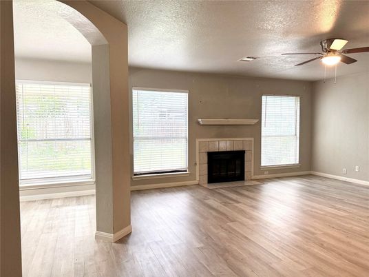 Empty room, Fireplace, Interior, Wood Texture Flooring