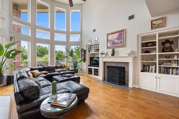 Fireplace, Interior, Living room, Wood Texture Flooring