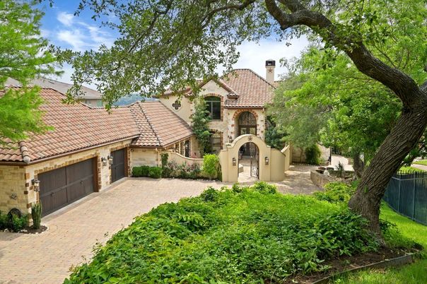 Attached, Backyard, Exterior, Facade, Mediterranean