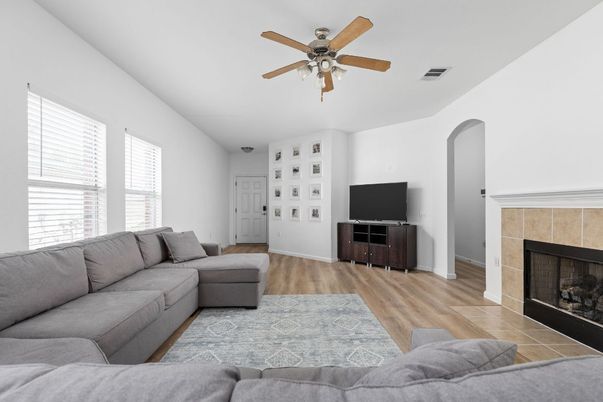 Fireplace, Interior, Living room, Wood Texture Flooring