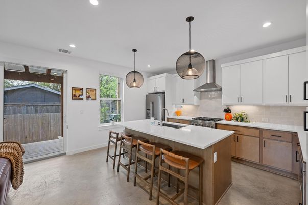 Interior, Kitchen, Pendant Lights, Recessed Lighting, Stainless Steel Appliances